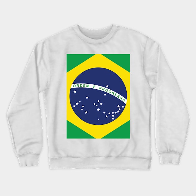 Brazilian flag Crewneck Sweatshirt by Oliveirallan